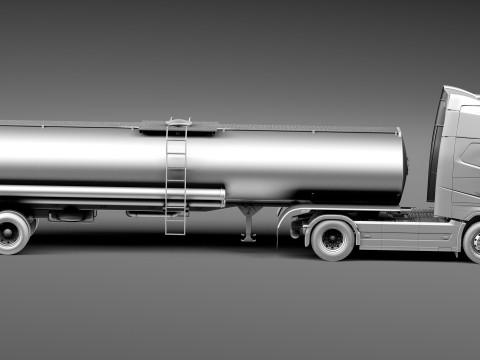 Volvo FH16 Globtrotter Tanker 2013 3D Модель