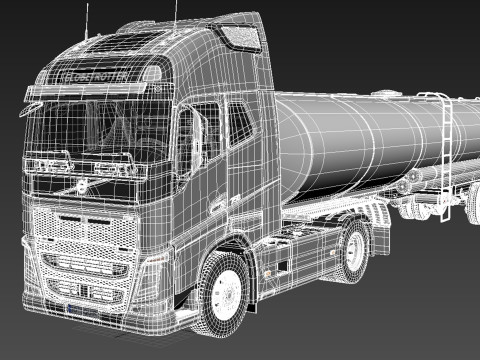 Volvo FH16 Globtrotter Tanker 2013 3D Модель