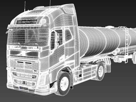 Volvo FH16 Globtrotter Tanker 2013 3D Модель