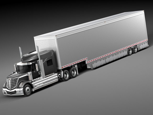 International Lonestar Trailer 2015 3D 모델 .c4d .max .obj .3ds .fbx .stl .blend 
