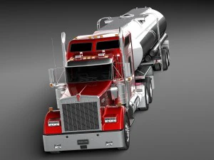 Kenworth W900 Sleeper Cab Tanker 2014 3D Model