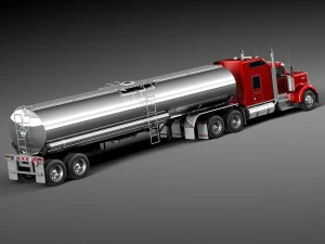Kenworth W900 Sleeper Cab Tanker 2014 3D Model