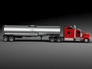 Kenworth W900 Sleeper Cab Tanker 2014 3D Model