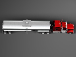 Kenworth W900 Sleeper Cab Tanker 2014 3D Модель
