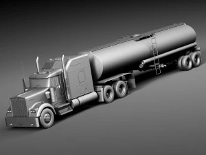 Kenworth W900 Sleeper Cab Tanker 2014 3D Model