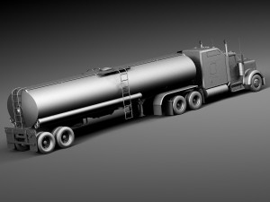 Kenworth W900 Sleeper Cab Tanker 2014 3D Модель