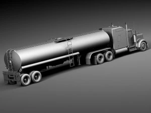 Kenworth W900 Sleeper Cab Tanker 2014 3D Model
