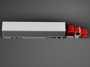 Kenworth W900 Sleeper Cab Trailer 2014 3D Модель