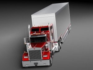 Kenworth W900 Sleeper Cab Trailer 2014 3D Модель