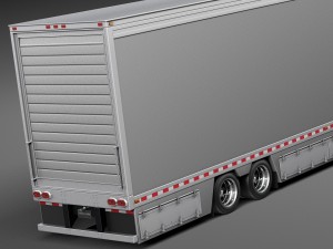Kenworth W900 Sleeper Cab Trailer 2014 3D Модель