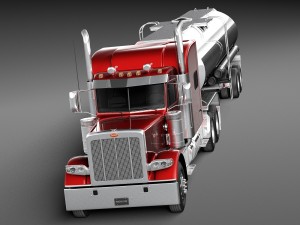Peterbilt 389 Sleeper Cab Tanker 2015 Modelo 3D