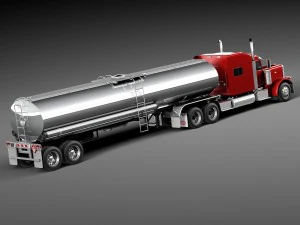 Peterbilt 389 Sleeper Cab Tanker 2015 3D Model