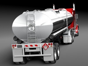Peterbilt 389 Sleeper Cab Tanker 2015 Modelo 3D