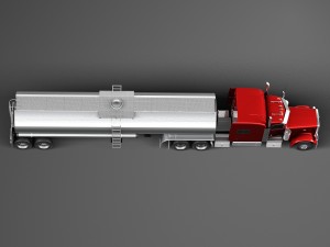 Peterbilt 389 Sleeper Cab Tanker 2015 Modelo 3D