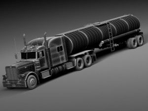 Peterbilt 389 Sleeper Cab Tanker 2015 Modelo 3D