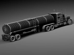 Peterbilt 389 Sleeper Cab Tanker 2015 3D Model
