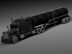 Peterbilt 389 Sleeper Cab Tanker 2015 Modelo 3D