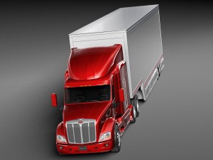 Peterbilt 579 Semi Truck Trailer 2012 3D 모델