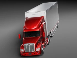 Peterbilt 579 Semi Truck Trailer 2012 3D Model