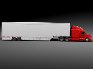 Peterbilt 579 Semi Truck Trailer 2012 3D 모델