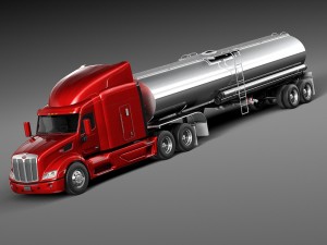 Peterbilt 579 Semi Truck Tanker 2012-2015 3D Model