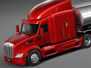 Peterbilt 579 Semi Truck Tanker 2012-2015 3D Model