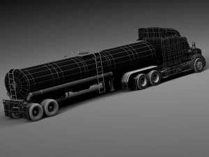 Peterbilt 579 Semi Truck Tanker 2012-2015 3D Model