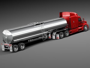 Peterbilt 579 Semi Truck Tanker 2012-2015 3D Model