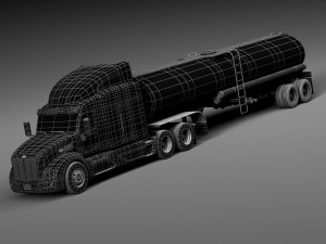Peterbilt 579 Semi Truck Tanker 2012-2015 3D Model
