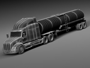 Peterbilt 579 Semi Truck Tanker 2012-2015 3D Model