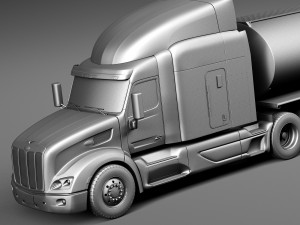 Peterbilt 579 Semi Truck Tanker 2012-2015 3D Model