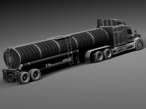 Peterbilt 579 Semi Truck Tanker 2012-2015 3D Model