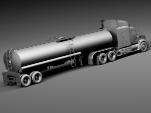 Peterbilt 579 Semi Truck Tanker 2012-2015 3D Model