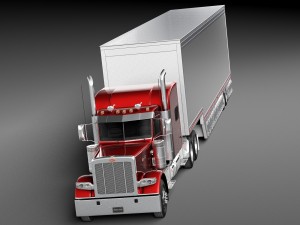 Peterbilt 389 Sleeper Cab Trailer 2015 3D 모델