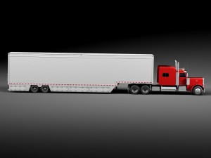 Peterbilt 389 Sleeper Cab Trailer 2015 3D 모델