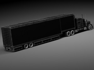 Peterbilt 389 Sleeper Cab Trailer 2015 3D 모델