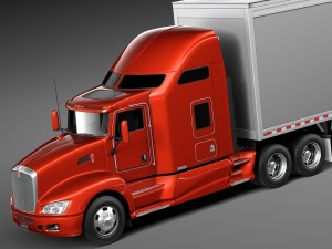 Kenworth T660 2015 Trailer Modello 3D