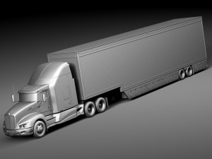 Kenworth T660 2015 Trailer Modello 3D