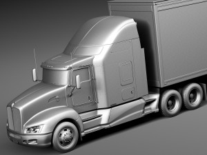 Kenworth T660 2015 Trailer Modello 3D