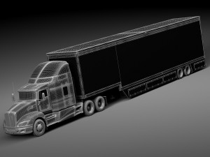Kenworth T660 2015 Trailer Modello 3D