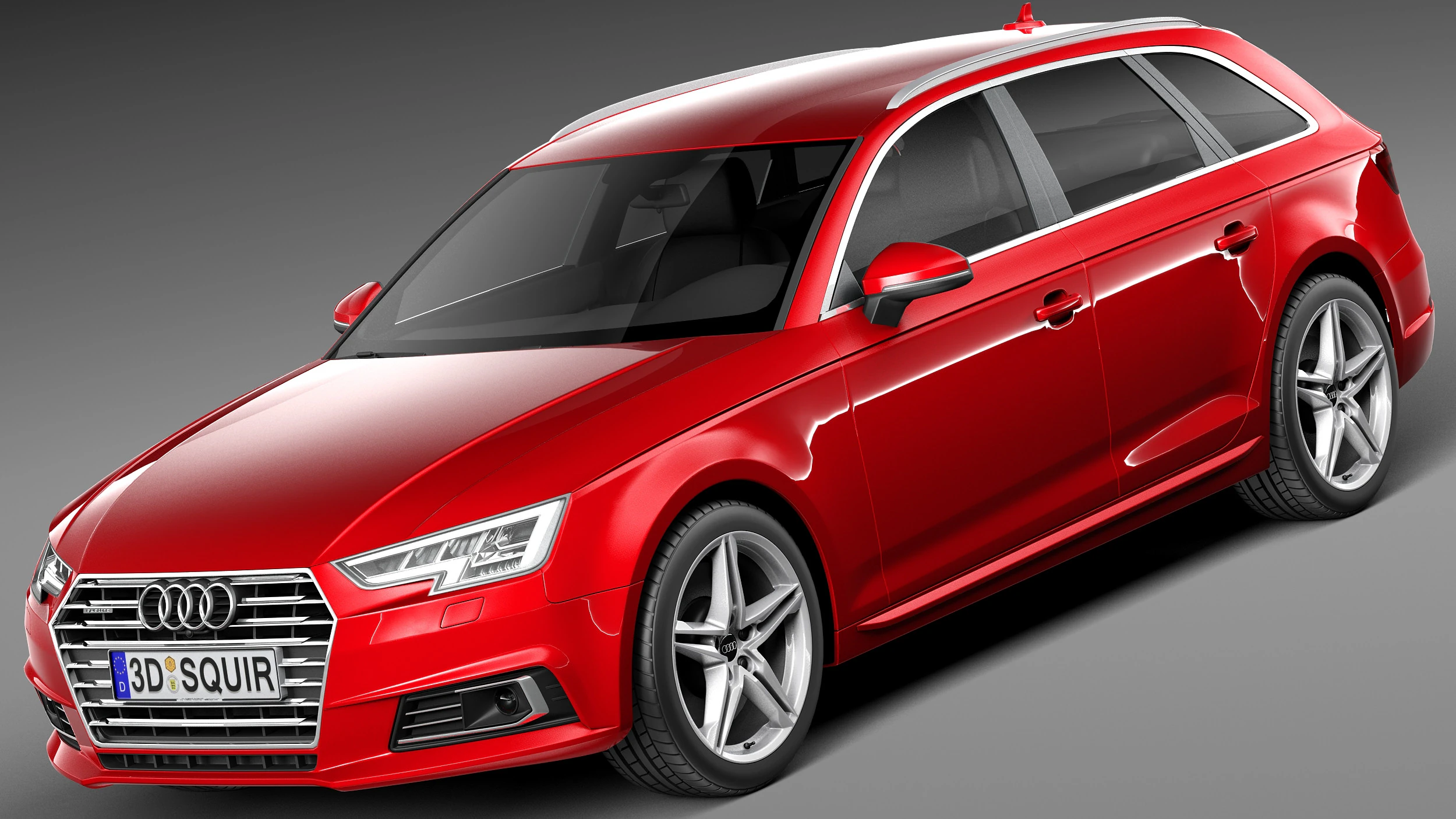 Audi A4 Avant 2016 3D Model .c4d .max .obj .3ds .fbx .stl .blend