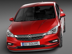 Opel Astra 5-door 2016 Modèle 3D
