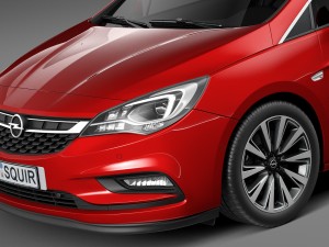 Opel Astra 5-door 2016 Modèle 3D
