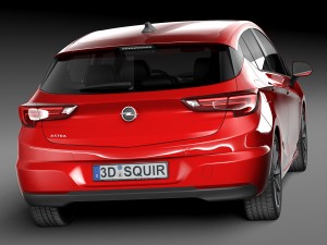 Opel Astra 5-door 2016 Modèle 3D