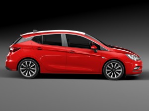 Opel Astra 5-door 2016 Modèle 3D