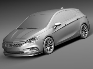 Opel Astra 5-door 2016 Modèle 3D