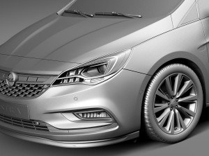 Opel Astra 5-door 2016 Modèle 3D