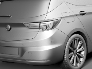 Opel Astra 5-door 2016 Modèle 3D