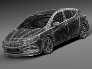Opel Astra 5-door 2016 Modèle 3D