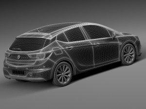 Opel Astra 5-door 2016 Modèle 3D